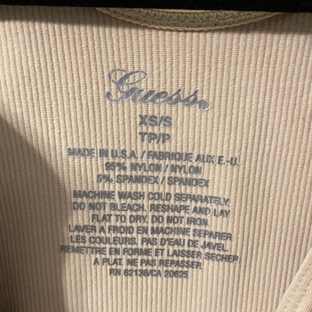 Guess Beige Ribbed Tank Top - Picture 3 of 5